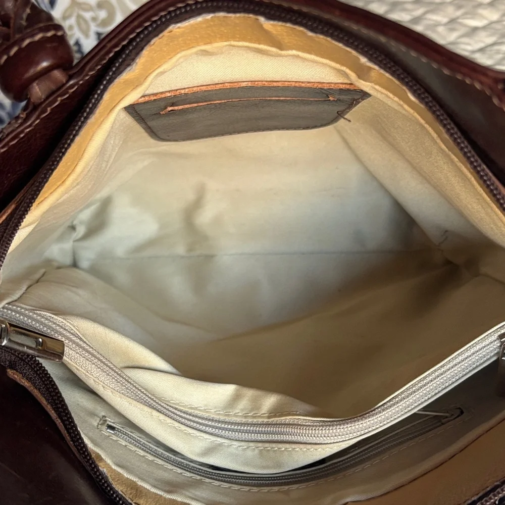 H’Joe Brown Leather Backpack/Shoulder Bag